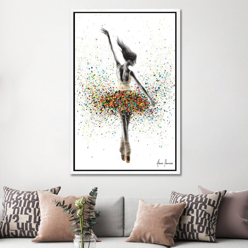 The Dance Dreamer by Ashvin Harrison - Print on Canvas, 152.5 cm H x 101.5 cm W, White Framed