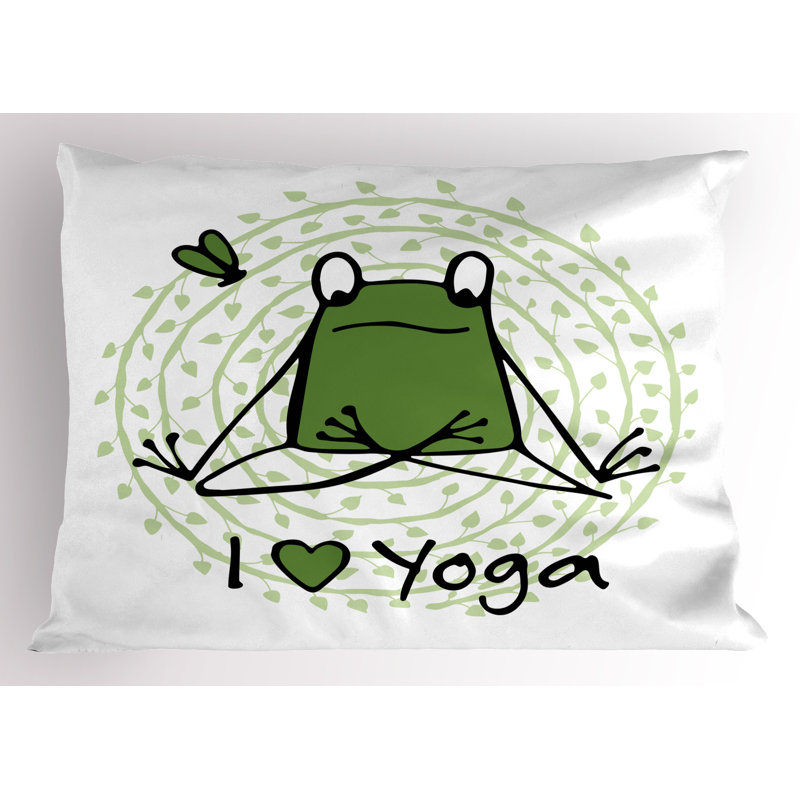 Ensemble de 2 taies décoratives Ambesonne Green Mandala I Love Yoga, H 20 po x l 30 po