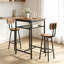 Table de bar, équipée de 2 tabourets de bar, avec dossier et cloison-602467864