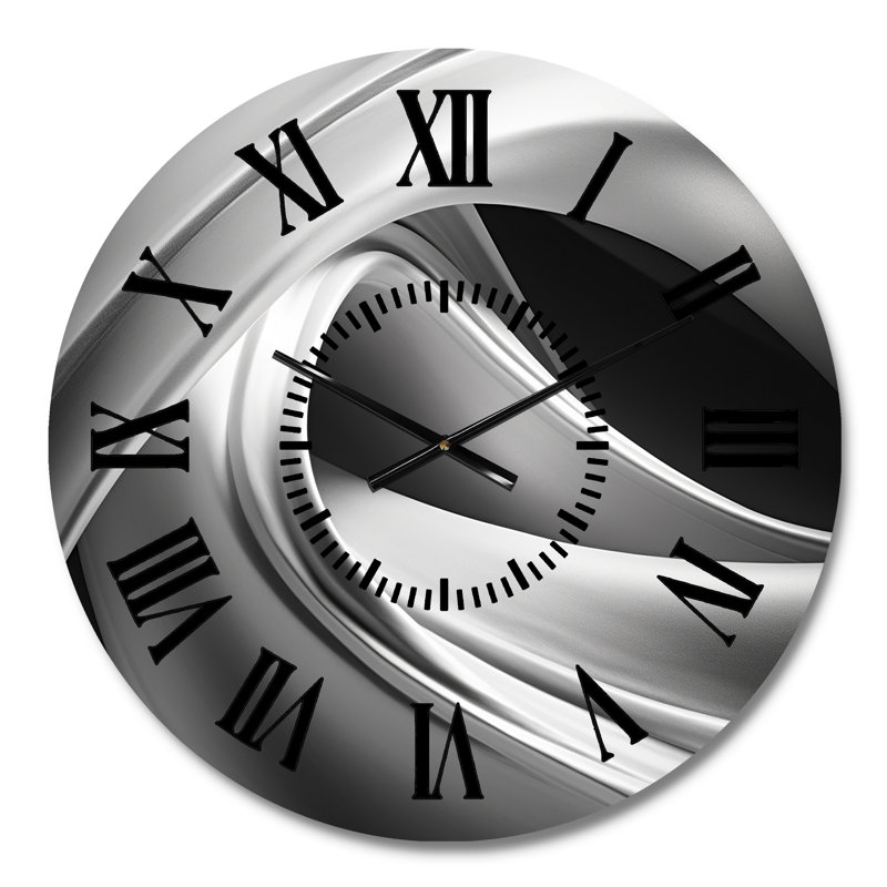 Horloge murale Silver Speed Fractal Wave II, Médium