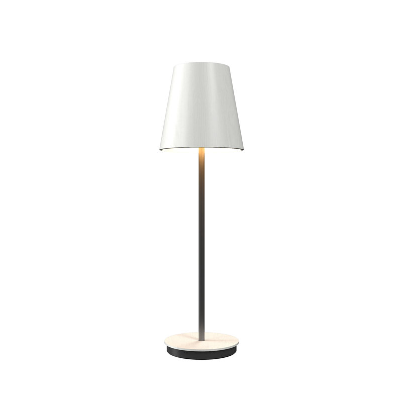 Conical Buffet Table Lamp, 29.9" H x 7.09" W x 7.09" D, Organic White