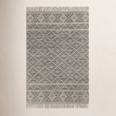 Alyson Beige Gray Hand-Woven Geometric Rug