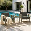 Ensemble de patio d'extérieur pour deux personnes en teck Junco avec coussins et table d'appoint-2002045957-2002045962