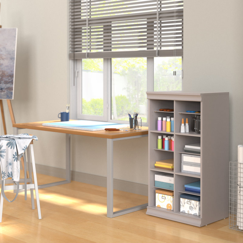 Ã‰tagÃ¨re modulaire de 54,3 cm de largeur avec 12 tablettes, Taupe fumée