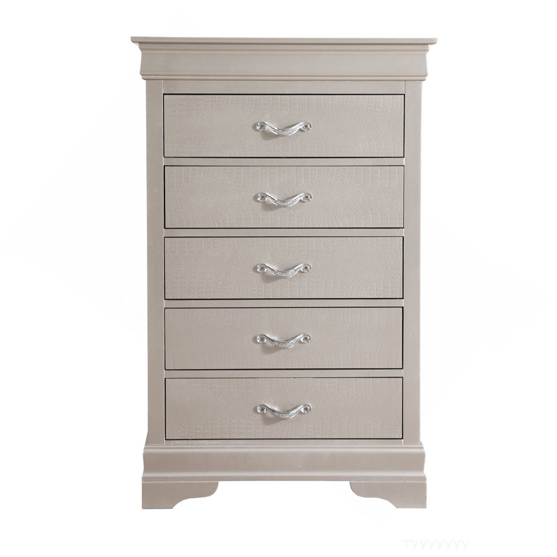 Commode Lorana, champagne argenté, Champagne argenté