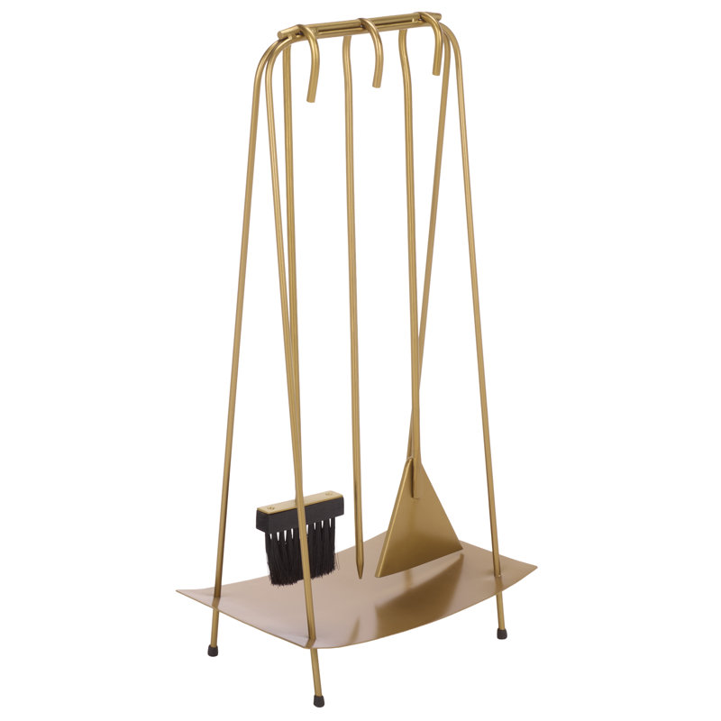 Ensemble d'outils de foyer en métal Winsted, Brass