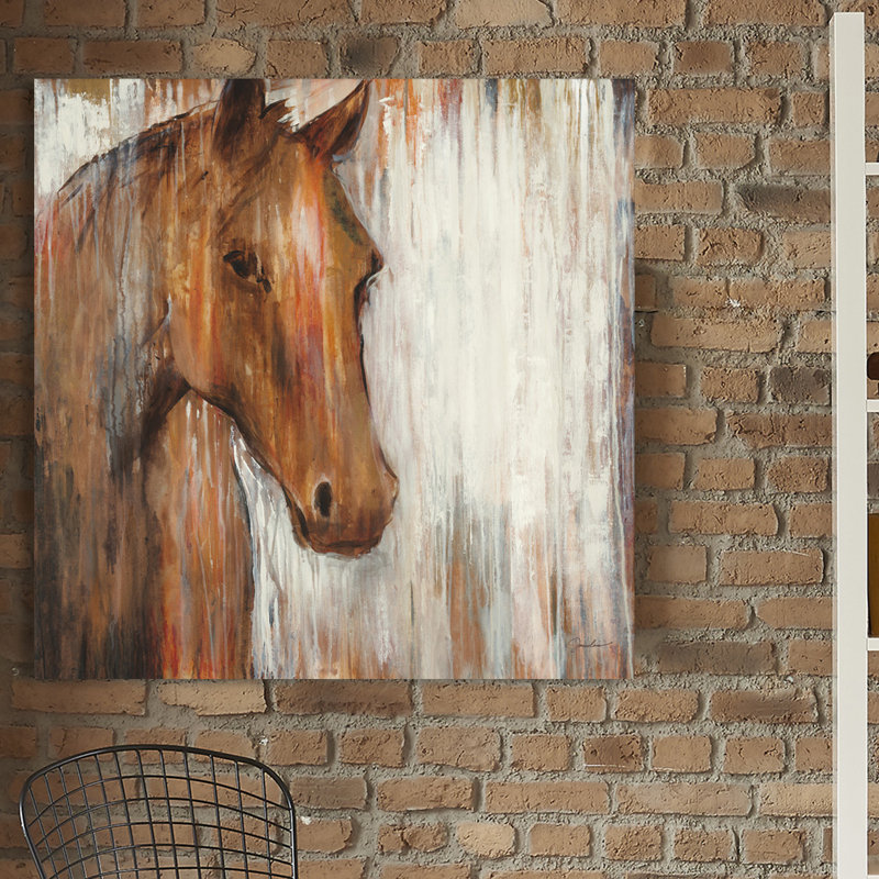 « painted pony », reproduction d’art sur toile tendue, H 36 po x l 36 po