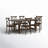 Jahanzeb 6 - Person Trestle Dining Set