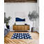 Petit tapis de sol Indigo Ikat
