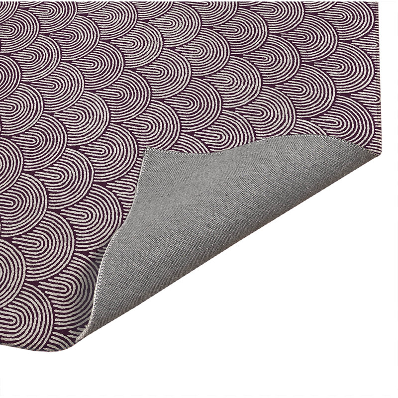 Geometric Doormat, Eggplant, 60" W x 36" L