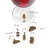 Grapevine Gold Vineyard Wine Charms