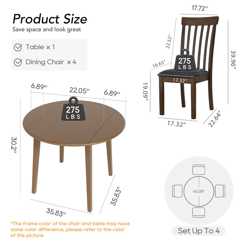 5 - Piece Dining Set, Light Brown