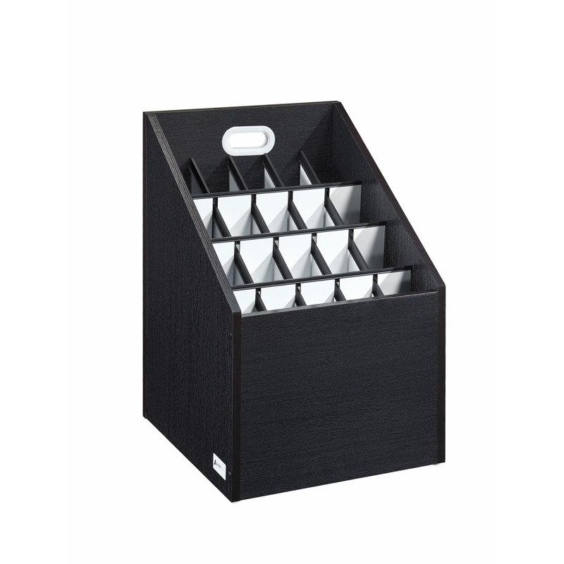 Wooden 20-Slot Blueprint Maps Upright Roll File Storage