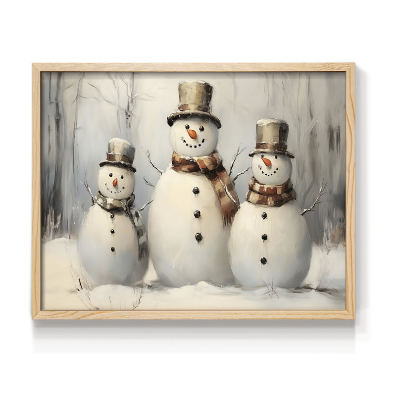 Art de Noël - CMLX - Reproduction encadrée - Restickable, Naturel, H 22 po x l 28 po