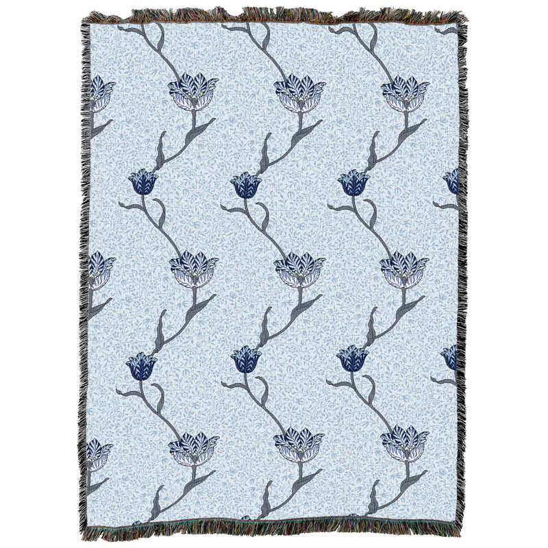 Couverture de jardin William Morris, 80" W x 60" L, Bleu