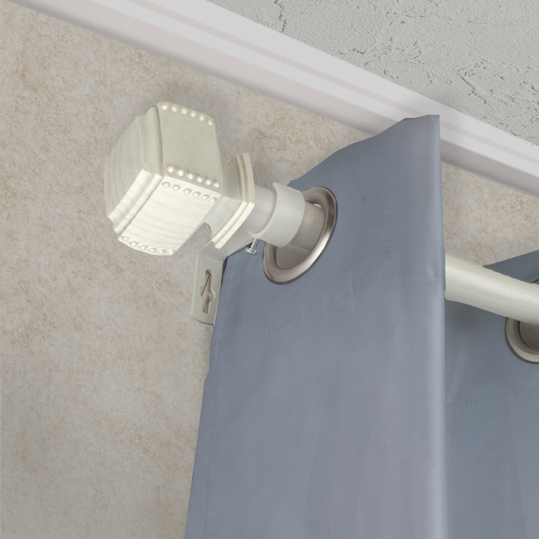 Alistar Adjustable Single Curtain Rod Red Barrel Studio® 