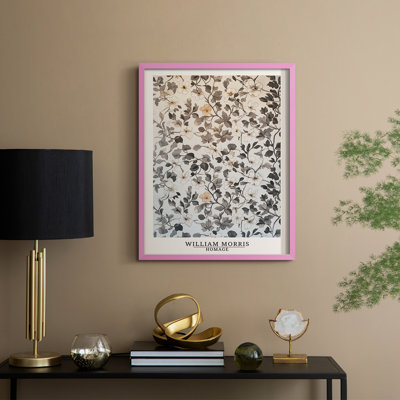 Imprimé encadré en bois massif de la série DCXCVII de Wm Morris