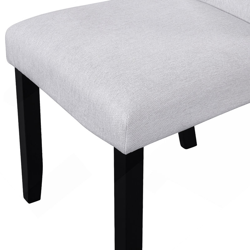 Ensemble de table de salle à manger 5 pièces avec chaises rembourrées, parfait pour la salle à manger, la cuisine et le salon, assurant un assemblage facile et des repas confortables.