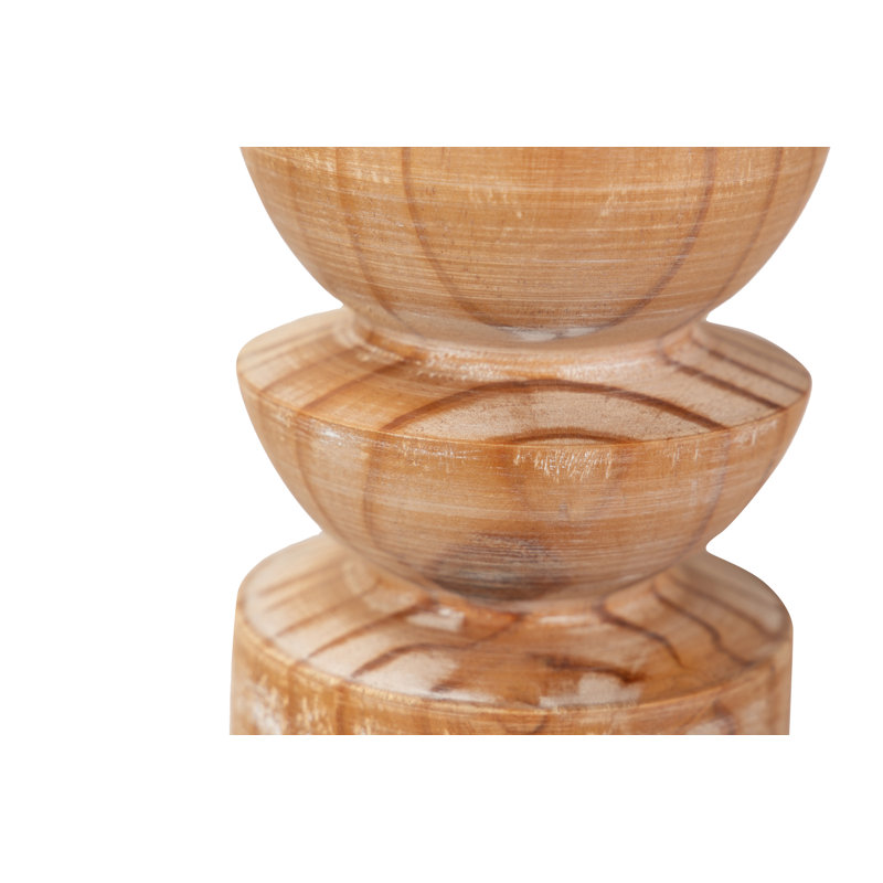 Wood Tabletop Candlestick, Brown