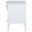 Heo Nightstand, 1 Brown Rattan Woven Drawer, Open Shelf, White Wood