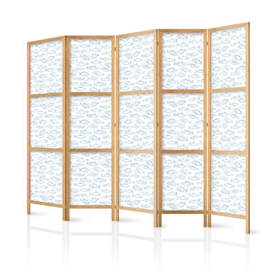 171cm H Solid Wood Folding Room Divider