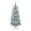 Artificial Hinged Christmas Tree Green and white-395112473