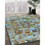Tapis bleu ciel/gris ciel traditionnel Mahtotopa-2091658647