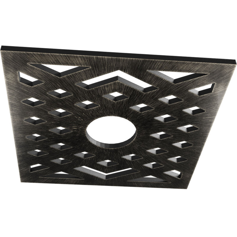 Médaillon de plafond à chevron en PVC de qualité architecturale 22 po x 5 3/4 po x P 3/4 po, H 16 po x l 16 po x P 0,5 po