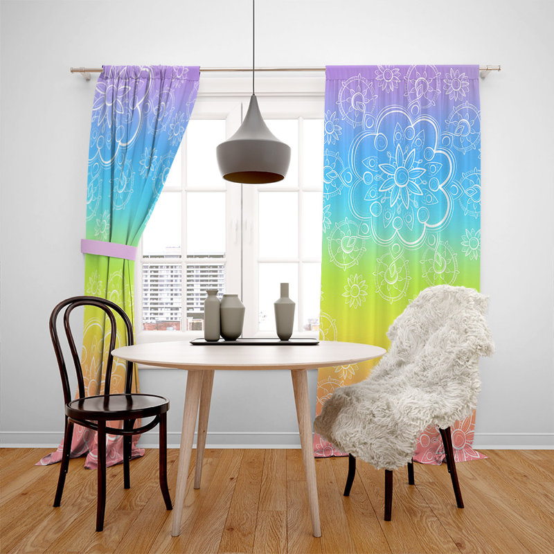Panneaux de rideaux semi-transparents Ombre, L 40 po x L 61 po