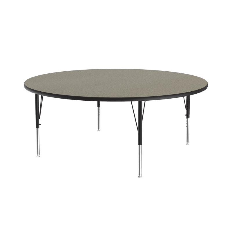 Table d'activité circulaire à hauteur ajustable, Sable Savannah, H 29 po x L 60 po x l 60 po