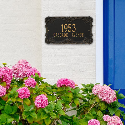 Plaque d'adresse murale sur 2 lignes Signature Series