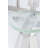 Anika Glass Top Pedestal End Table