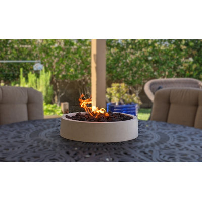 Stone Propane Outdoor Tabletop Fireplace