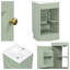 Ensemble de meuble-lavabo de 18 po avec lavabo en céramique et meuble de rangement autoportant en bois avec porte à fermeture en douceur-1353048133-1353048139-1353048138
