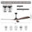 60" 3 - Blade Propeller Ceiling Fan With LED Lights And Remote Control-560736065