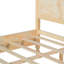 Structure de lit plateforme très grand en bois avec tête de lit à panneau classique, support de lattes en bois, aucun sommier requis, assemblage facile, naturel-1694815771-1694815772