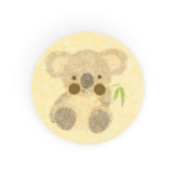Dritz Recycled Cotton Koala Button, 18mm, Yellow, 9 Buttons
