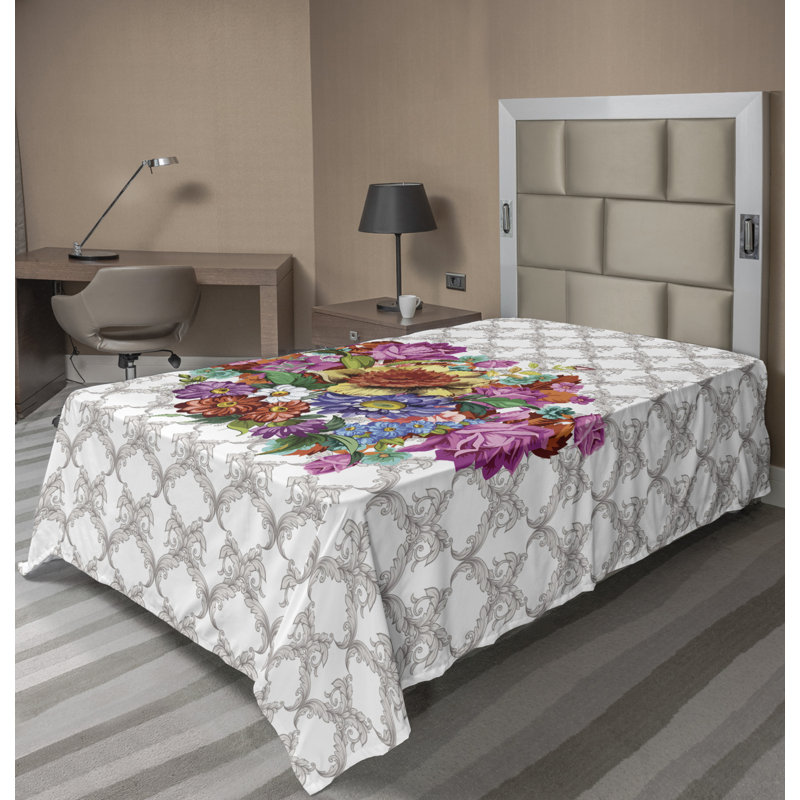 Microfiber No Pattern And Not Solid Color Flat Sheet, Twin Flat Sheet