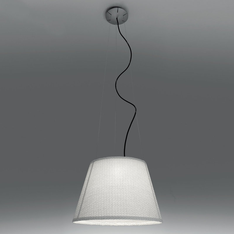 Tolomeo Mega White Outdoor LED Pendant with Washable Thuia Fabric