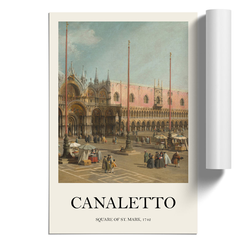 The Square of Saint Mark Print by Giovanni Canaletto - Frameless Print, 30cm H x 21cm Wx 0.1cm D