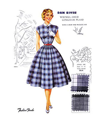 " Dan River Wrinkle-Shed Gingham Plaid "