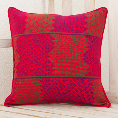 Maya Geometric Cotton Pillow Cover