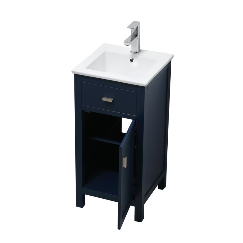 Ensemble de meuble-lavabo simple 16 po Alessandro, Bleu marine