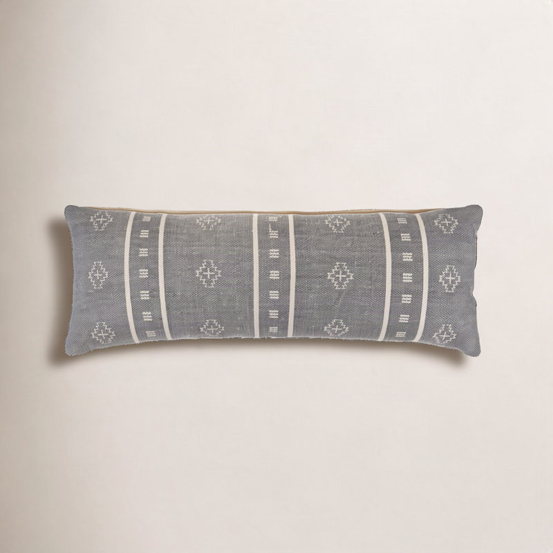 Bohemian Tribal Cotton Lumbar Throw Pillow, Polyester/Polyfill