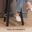 Ensemble de 2 tabourets de bar, hauteur de comptoir pivotant, noir-364175990