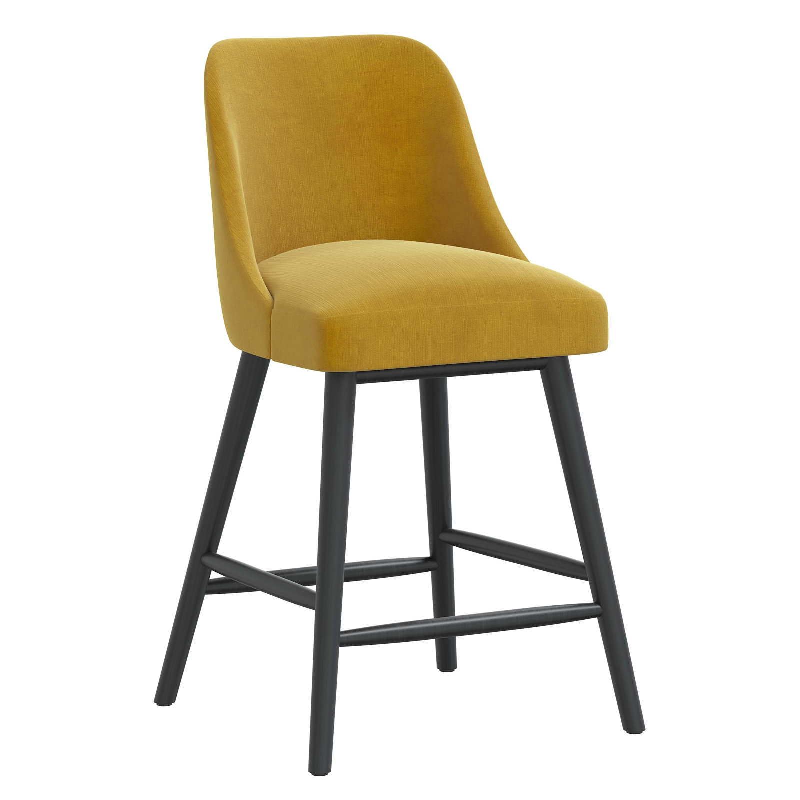 Gallie 31" Bar Stool, Counter Stool (25" Seat Height), Yellow