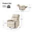 Fauteuil inclinable et pivotant berçant en cuir véritable Keaton-76531632