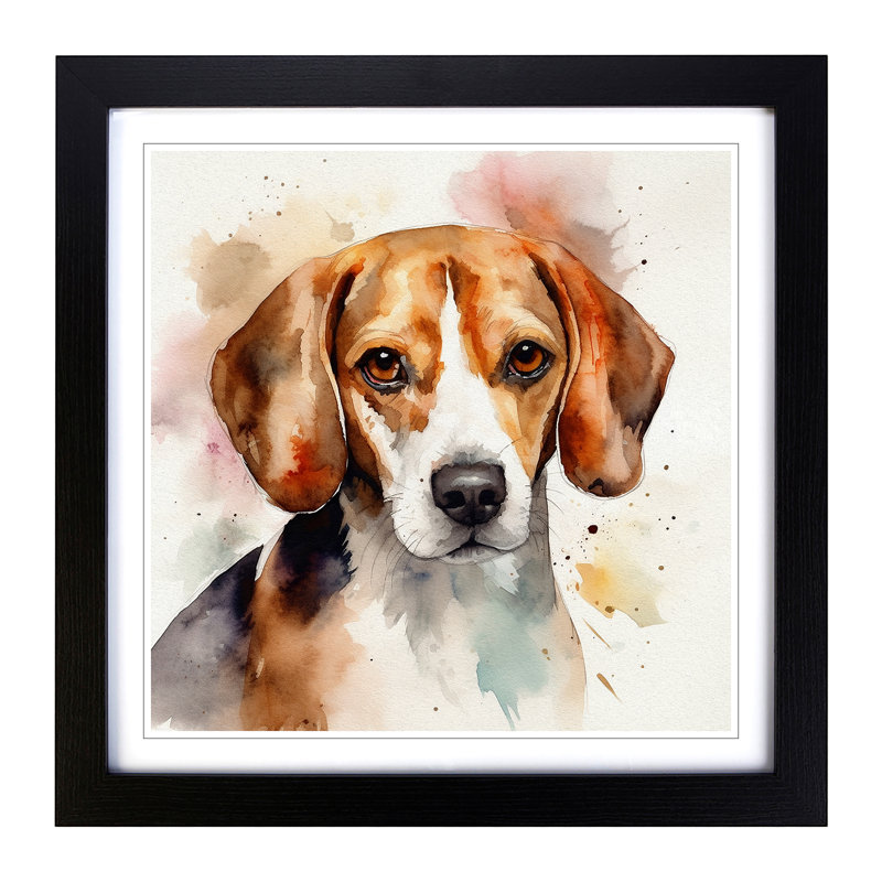 Single Picture Frame Print on Wood, Black