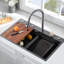 Évier de cuisine à montage sur plan 29,5 "L x 18" avec robinet