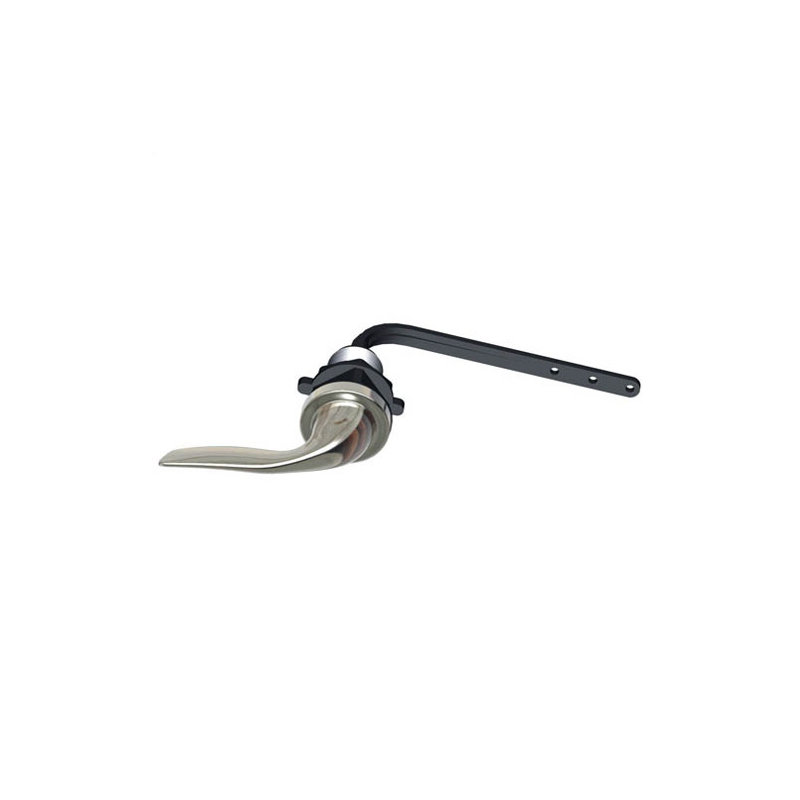 Poignée levier contemporaine pour réservoir d’accessoires, Nickel brossé